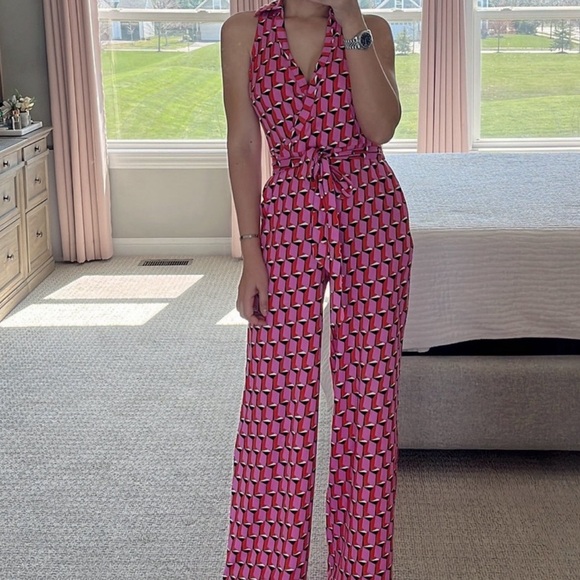 NWOT DVF geometric jumpsuit - Picture 8 of 12